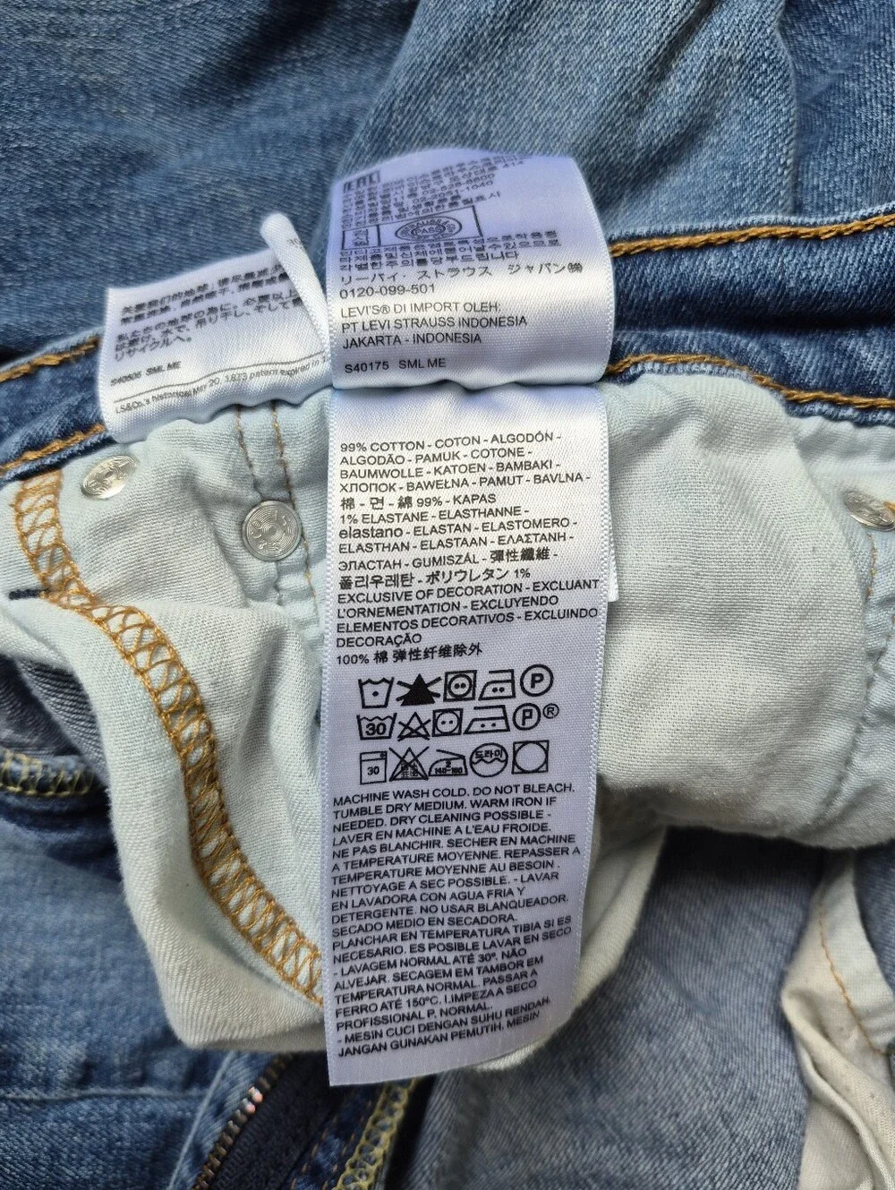 Men's Levi's 505 Classic Blue Denim Jeans, 34x30